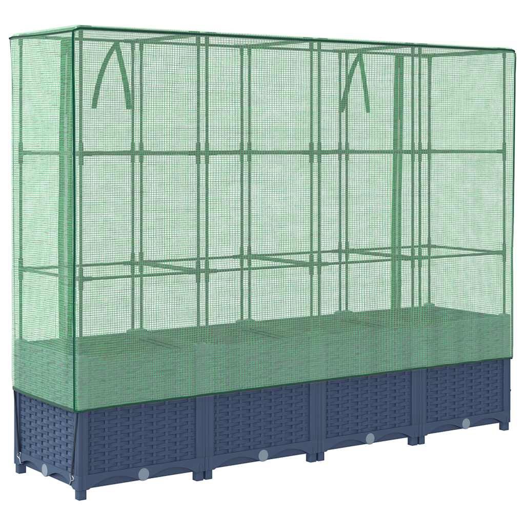 Hochbeet mit Gewächshaus 160x40cm Rattanoptik - bis zu 34% Rabatt