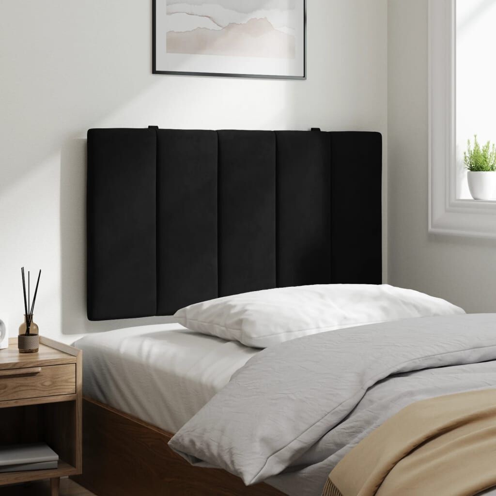 Vidaxl Samt-Kopfkissen 90 cm Schwarz - Stilvoll & Komfortabel - bis zu 58% Rabatt