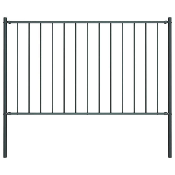 Gartenzaun-Element Anthrazit 170 x 75 cm inkl. Pfosten - bis zu 32,5 % Rabatt