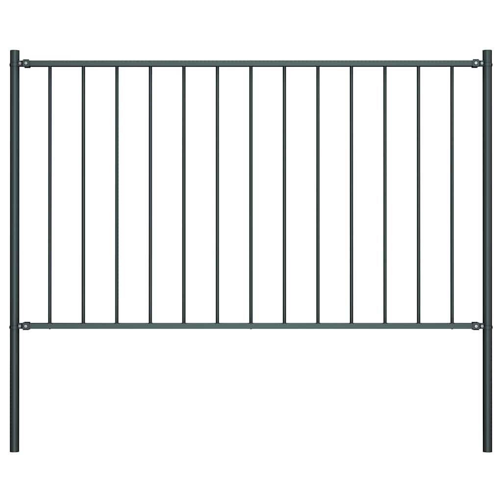 Gartenzaun-Element Anthrazit 170 x 75 cm inkl. Pfosten - bis zu 32,5 % Rabatt