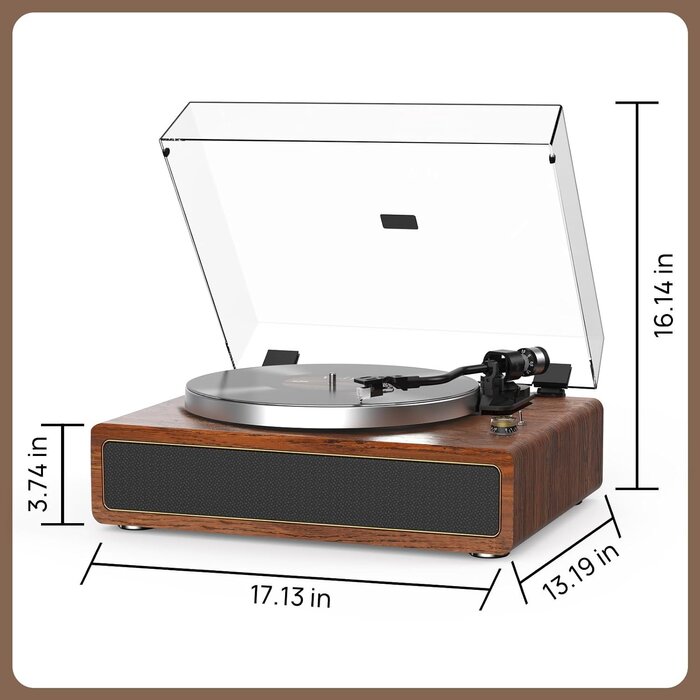 Vintage Plattenspieler mit Bluetooth & Lautsprechern - Jetzt bis zu 34,4% sparen