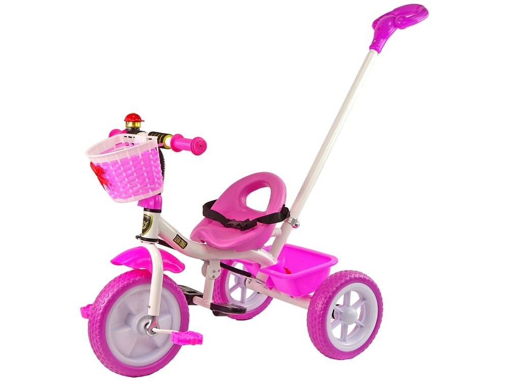 Kindertraum: Dreirad mit Schiebestange in Pink - jetzt bis zu 43% günstiger