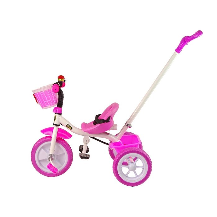 Kindertraum: Dreirad mit Schiebestange in Pink - jetzt bis zu 43% günstiger