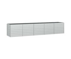 Vidaxl Großes Hochbeet verzinkter Stahl 400x80x45cm - Silber - bis zu 41% sparen