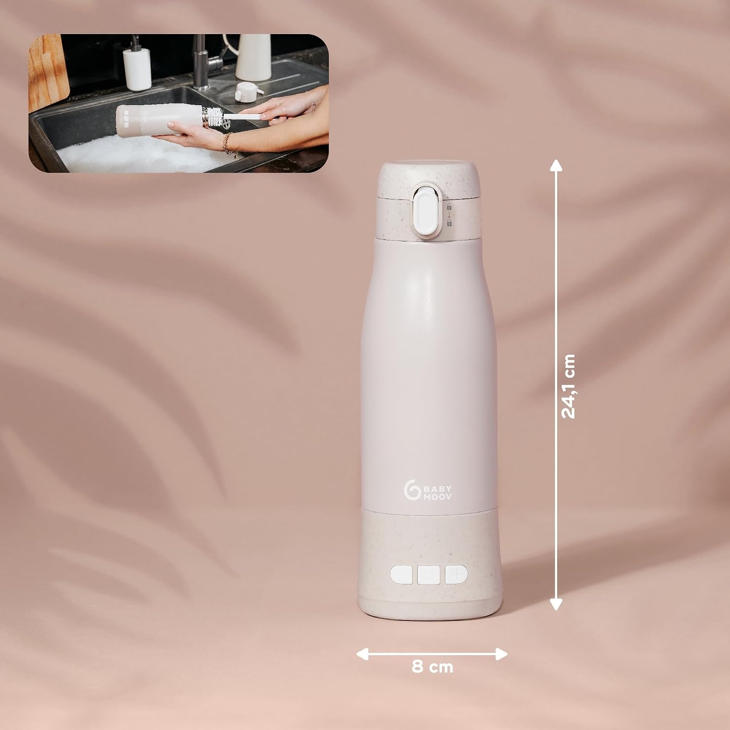 Mobiler kabelloser Flaschenwärmer - Beige - Sparen Sie bis zu 33,6 %