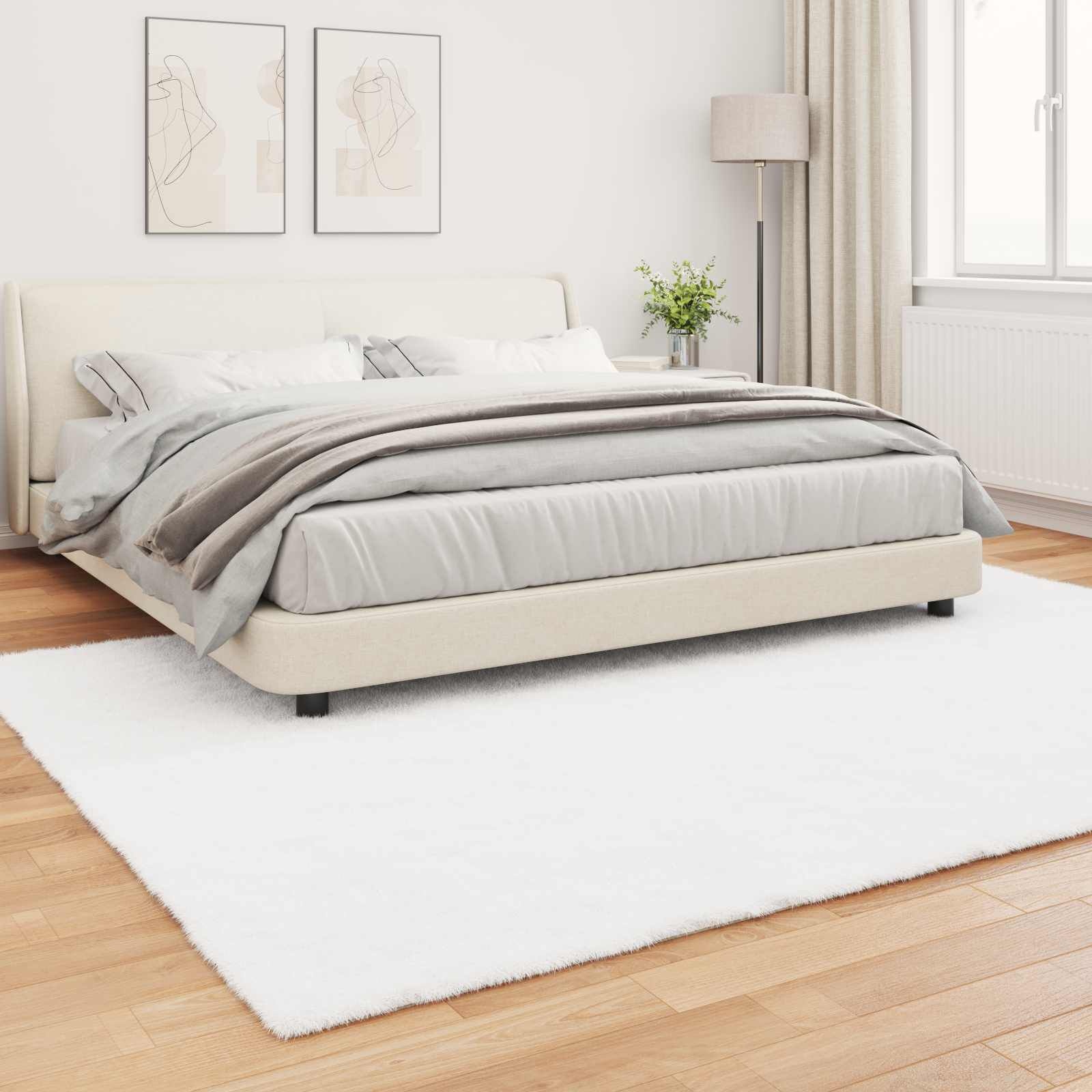 Flauschiger Kunstfell-Teppich Weiß, 200 x 280 cm - jetzt bis zu 33,7% Rabatt