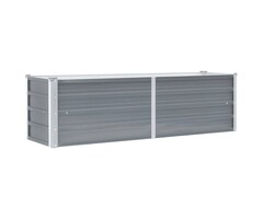Vidaxl Hochbeet aus Stahl 160x40x45cm - Grau - Jetzt bis zu 37% sparen