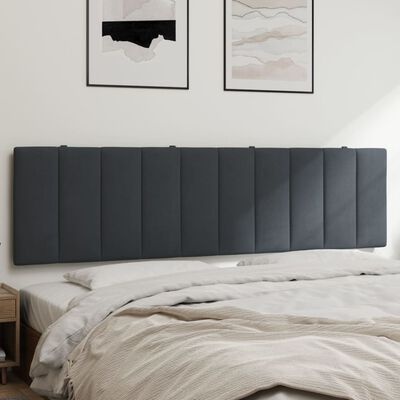 Samt-Kopfkissen 180 cm Dunkelgrau - Luxuriöses Bett-Upgrade - Bis zu 32,5% Rabatt