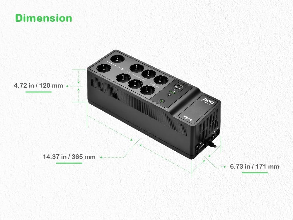 USV 1050VA 600W mit 8 Steckdosen & USB - Outlet bis zu 34,4% Rabatt