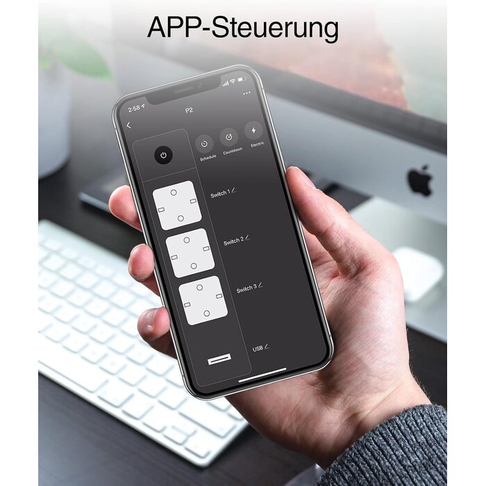 Smarte WLAN-Steckdosenleiste mit 3 USB-Ports - bis zu 30,9 % sparen