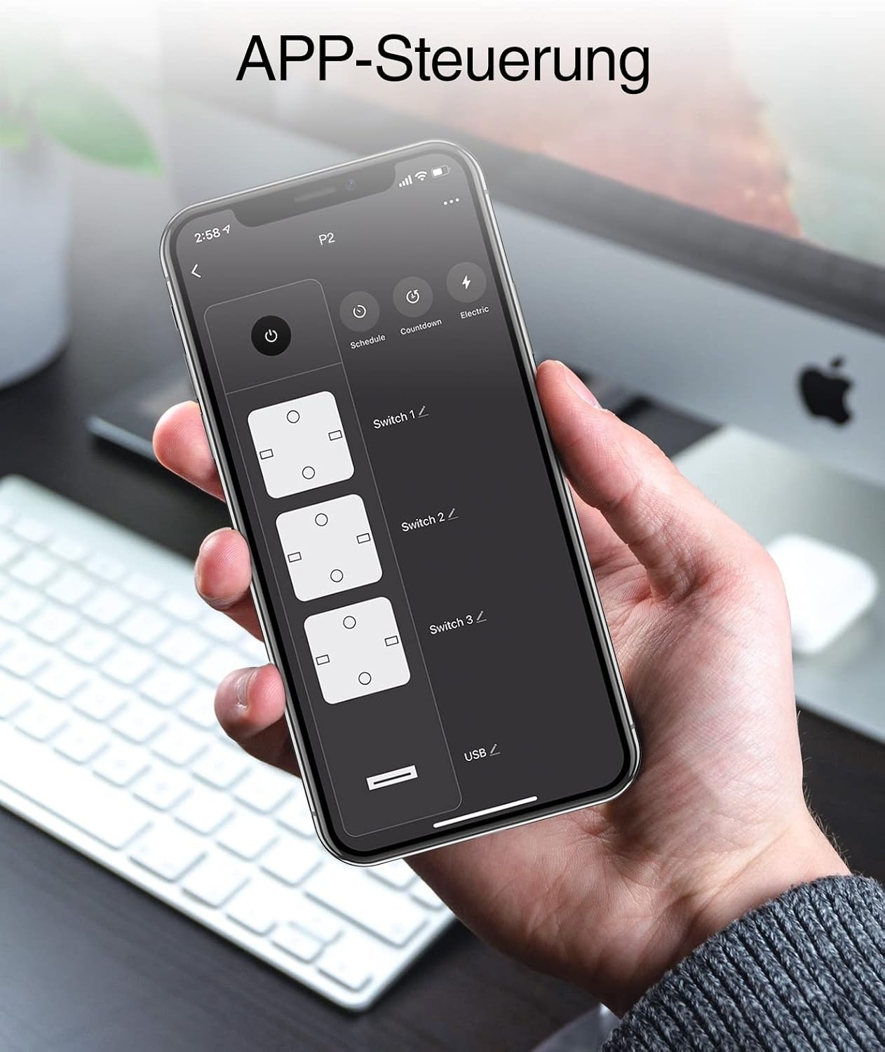 Smarte WLAN-Steckdosenleiste mit 3 USB-Ports - bis zu 30,9 % sparen