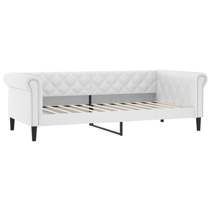 Schlafsofa 90x200 cm Kunstleder Weiß - bis zu 34,5 % Rabatt