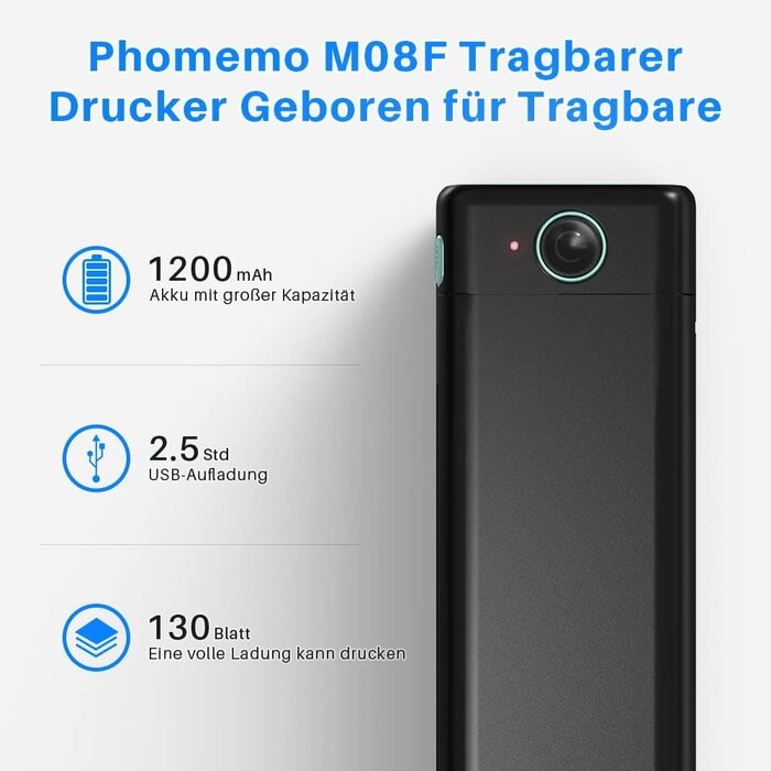 Mobiler A4 Thermodrucker - Kompakt & Kabellos - Jetzt bis zu 33.8% günstiger