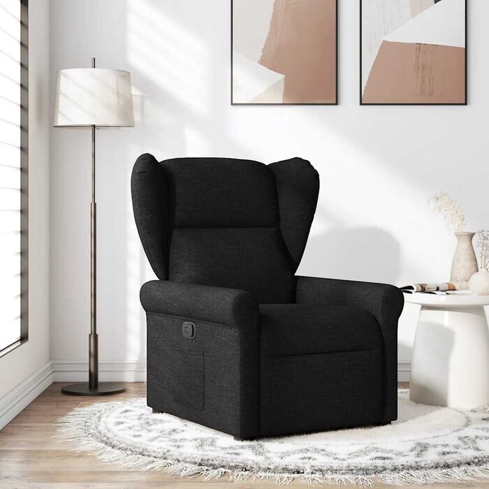 Verstellbarer Relaxsessel Stoff Schwarz - Jetzt bis zu 34,4% Rabatt sichern!