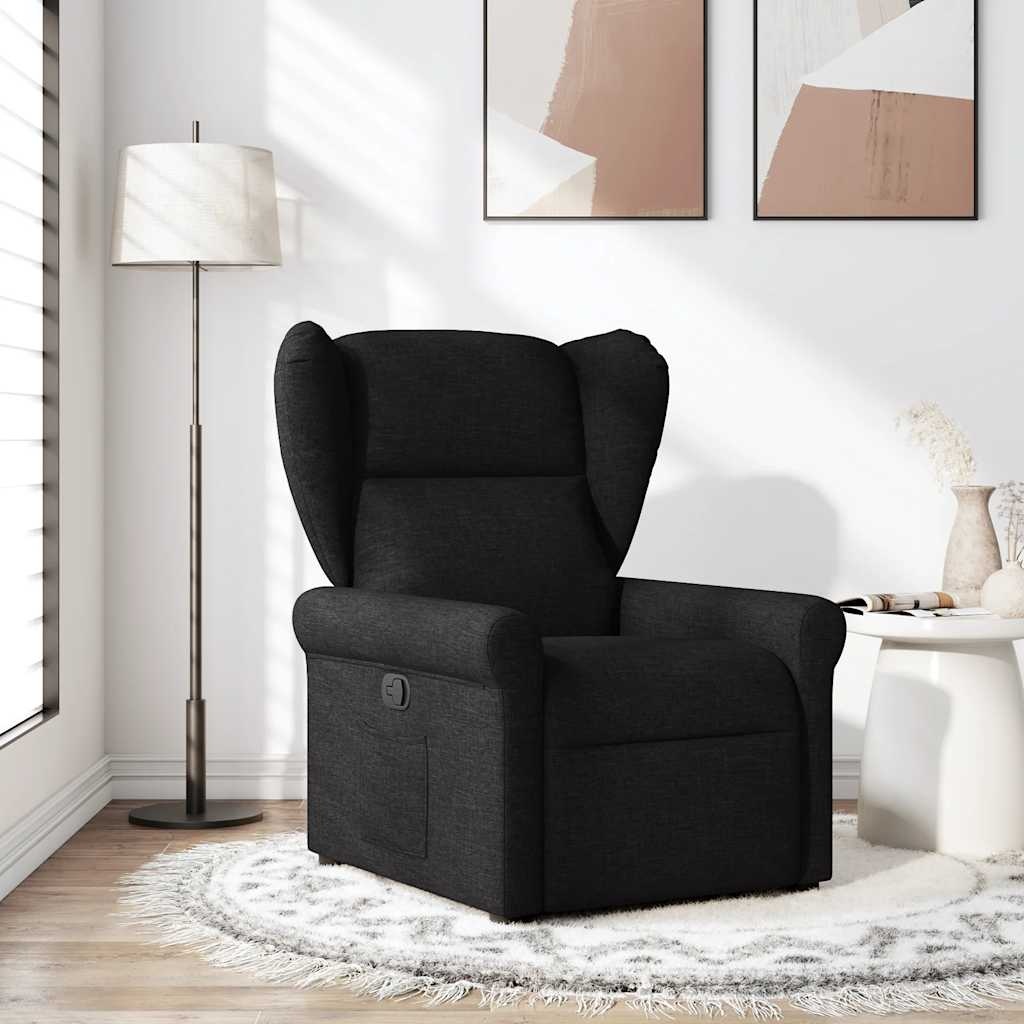 Verstellbarer Relaxsessel Stoff Schwarz - Jetzt bis zu 34,4% Rabatt sichern!