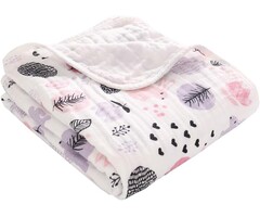 Musselin Babydecke 110x150 cm mit Hasenmotiv - Jetzt bis zu 38% sparen