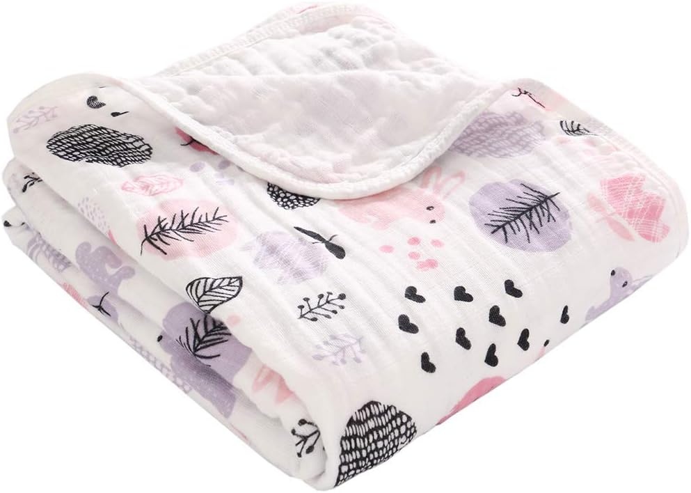 Musselin Babydecke 110x150cm mit Hasenmotiv - Jetzt bis zu 25,8% sparen