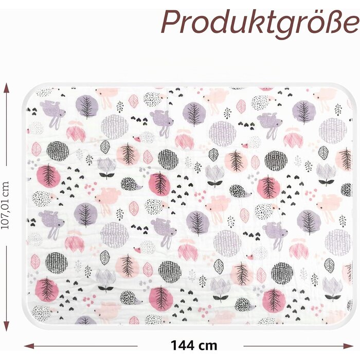 Musselin Babydecke 110x150cm mit Hasenmotiv - Jetzt bis zu 25,8% sparen