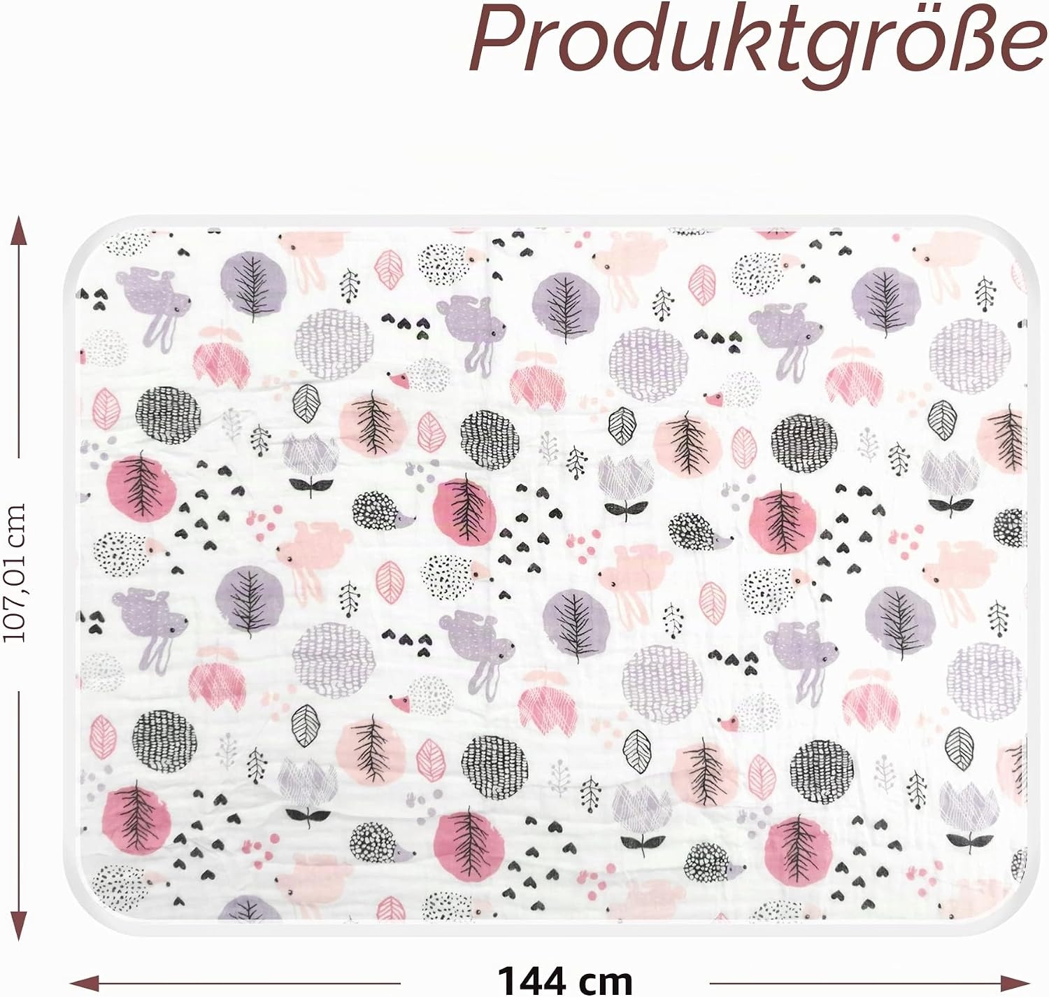 Musselin Babydecke 110x150cm mit Hasenmotiv - Jetzt bis zu 25,8% sparen