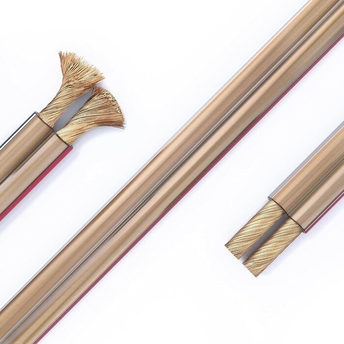 OFC Lautsprecherkabel 2 x 2,5 mm² 20m, transparent - bis zu 27,9% Rabatt