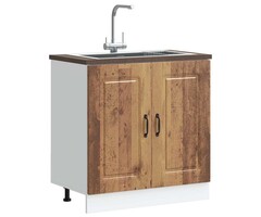 Vidaxl Spülenunterschrank Kalmar 80x46x81,5 cm, Altholz-Optik - bis zu 40% günstiger