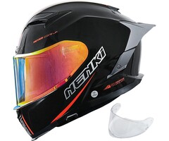 Integralhelm mit Sonnenvisier Schwarz/Rot - XL - bis zu 41% günstiger
