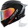 Integralhelm mit Sonnenvisier XL Schwarz/Rot - bis zu 33,8 % Rabatt