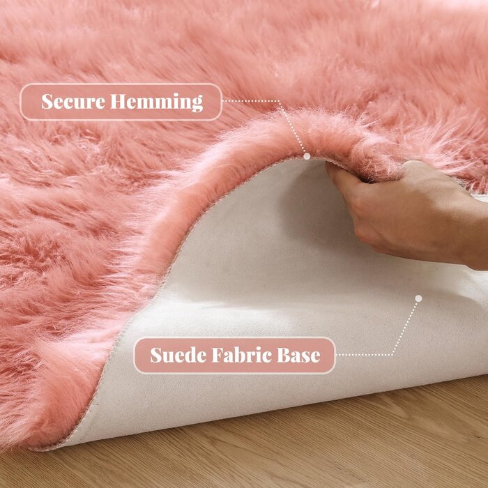 Shaggy-Läufer Rosa 60x180 cm - Kuscheliger Hochflor - bis zu 32,7% Rabatt