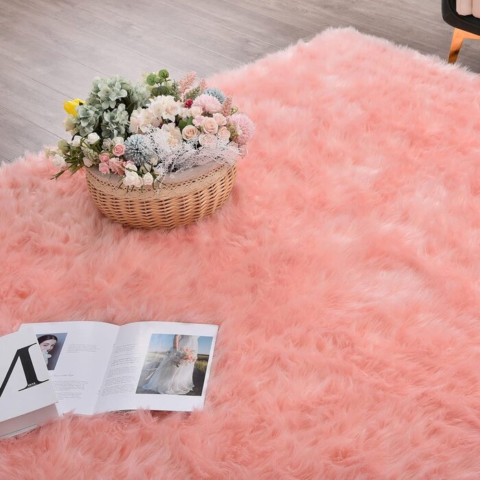 Shaggy-Läufer Rosa 60x180 cm - Kuscheliger Hochflor - bis zu 32,7% Rabatt