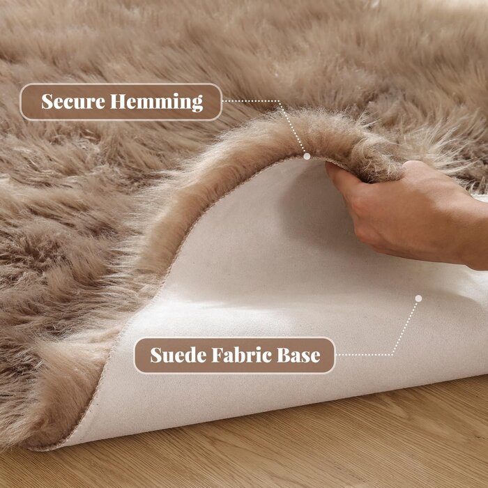 Luxuriöser Fellteppich 60x180 cm Beige - Jetzt bis zu 32% günstiger!