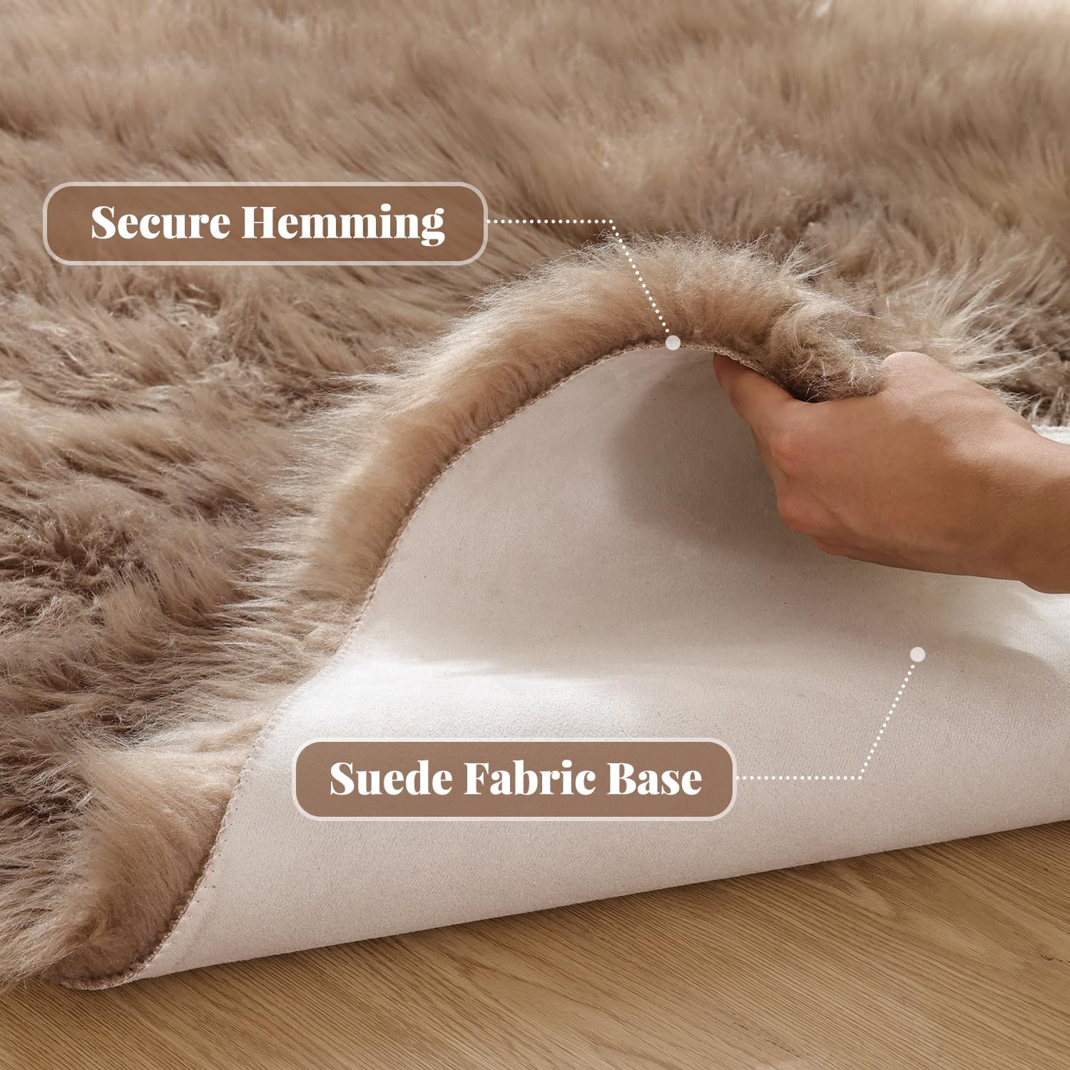 Luxuriöser Fellteppich 60x180 cm Beige - Jetzt bis zu 32% günstiger!