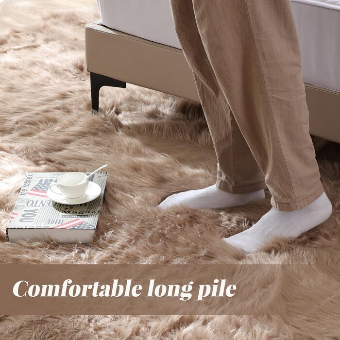 Luxuriöser Fellteppich 60x180 cm Beige - Jetzt bis zu 32% günstiger!