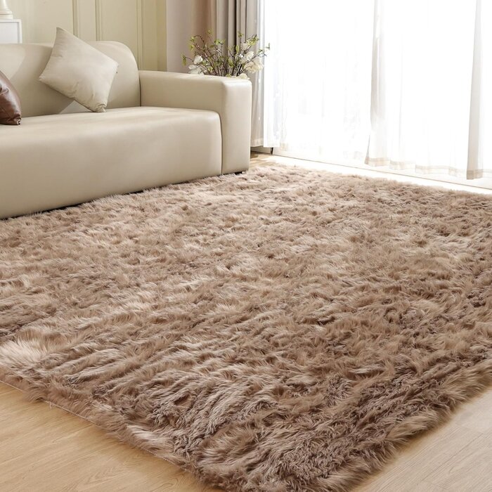 Luxuriöser Fellteppich 60x180 cm Beige - Jetzt bis zu 32% günstiger!