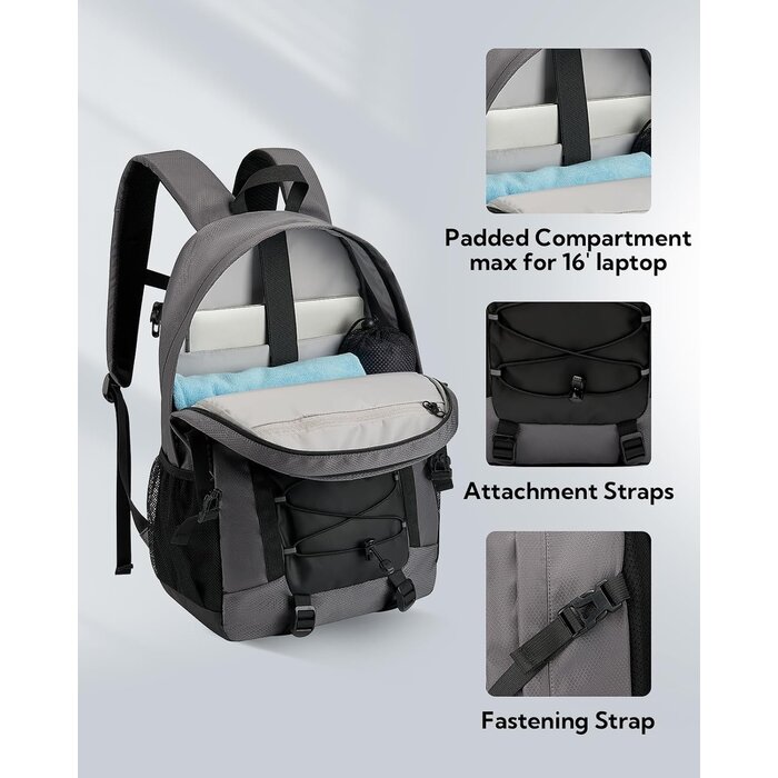 Vielseitiger 25L Rucksack: Laptop-Fach & Ergonomie - bis zu 59% Rabatt