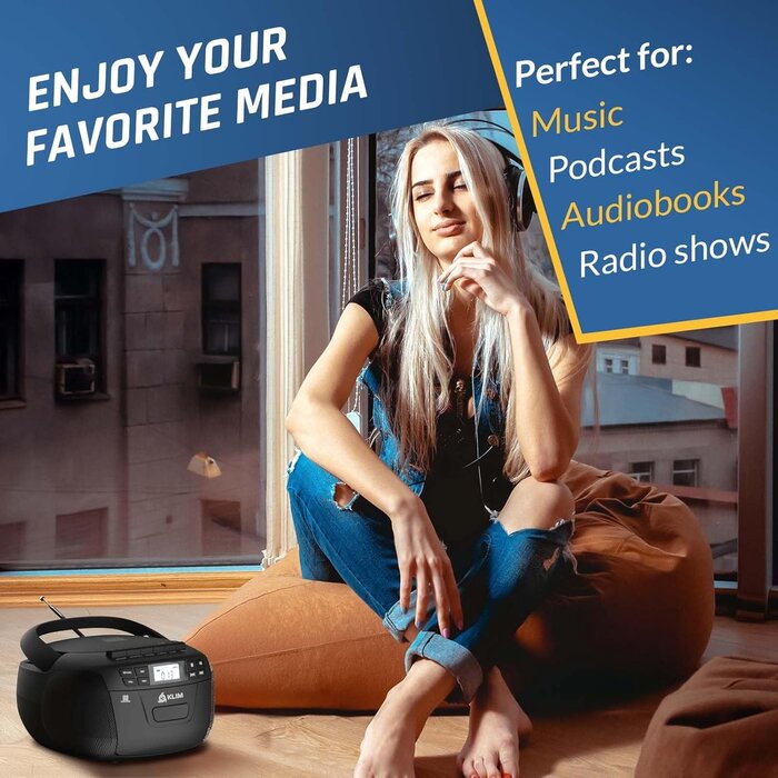 Tragbarer CD-Player & Kassettendeck mit Bluetooth - bis zu 33,2 % Rabatt