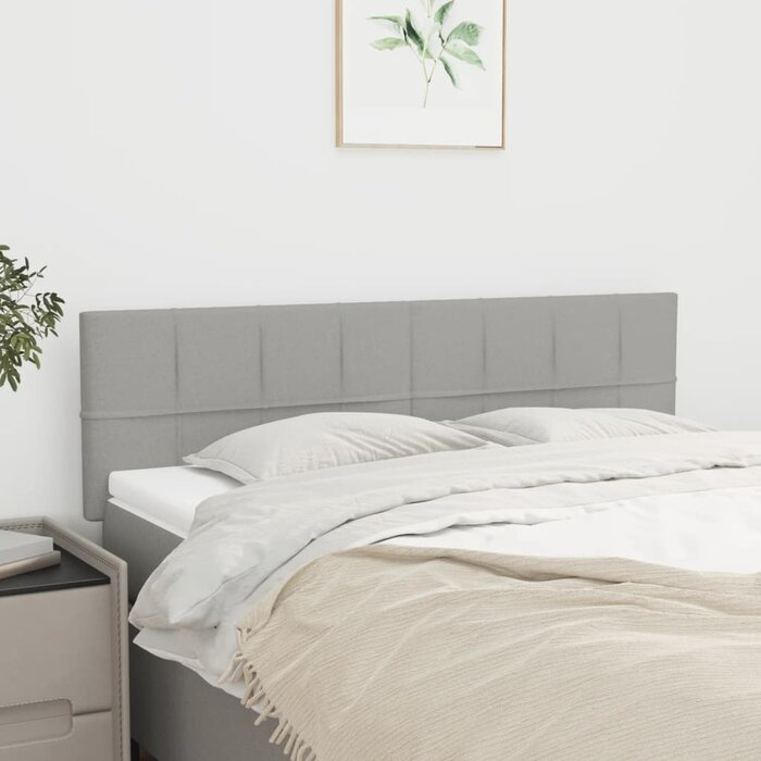 2er-Set Kopfteil für Bett, Lichtgrau, 72x88 cm - bis zu 33 % sparen!