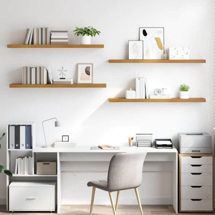 4-teiliges Wandregal Set Beige 120cm - Jetzt bis zu 33,6% Rabatt sichern