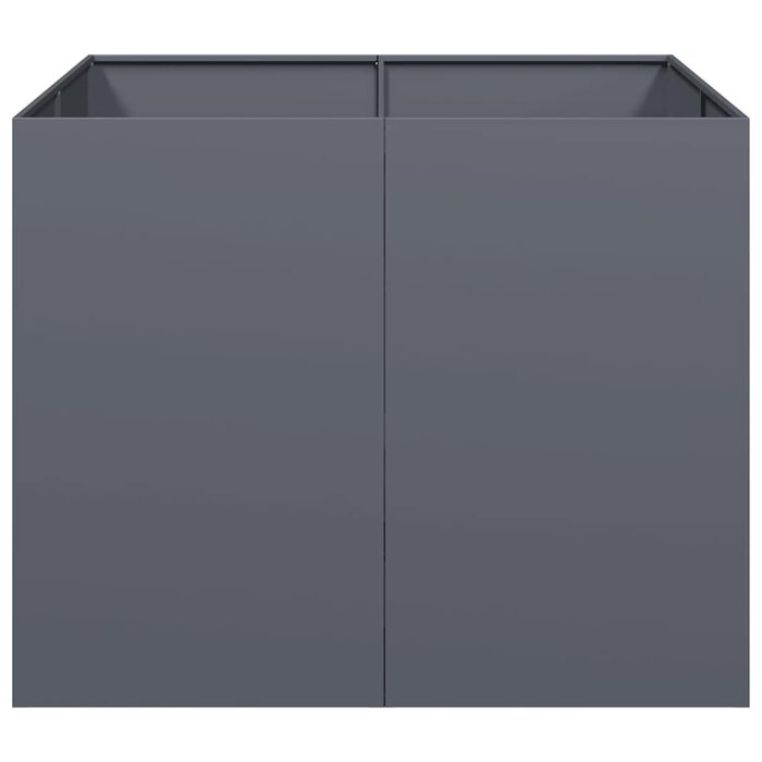 Stilvolles Hochbeet aus Stahl - 100x100x80cm - anthrazit - bis zu 34,2% sparen