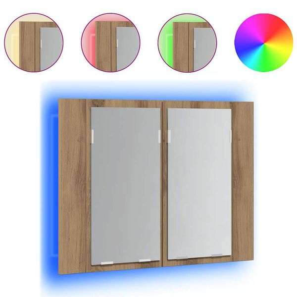 LED-Spiegelschrank Artisan-Eiche 60x45cm - bis zu 32,3% Rabatt