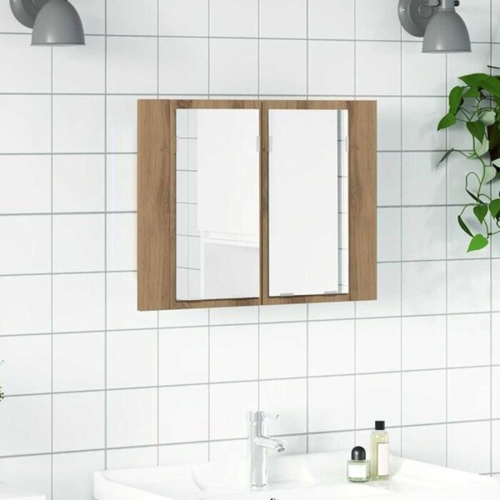 LED-Spiegelschrank Artisan-Eiche 60x45cm - bis zu 32,3% Rabatt