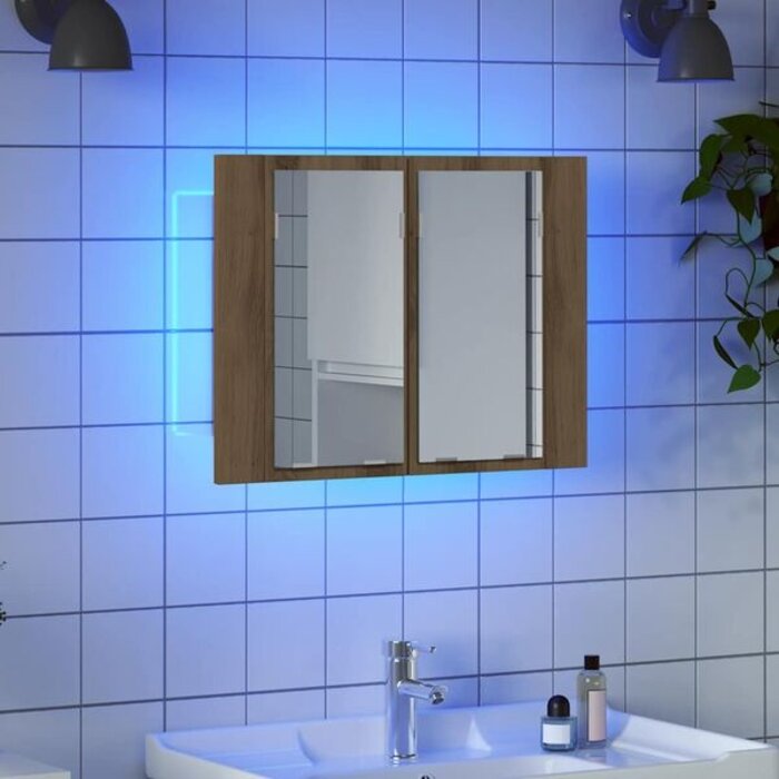 LED-Spiegelschrank Artisan-Eiche 60x45cm - bis zu 32,3% Rabatt