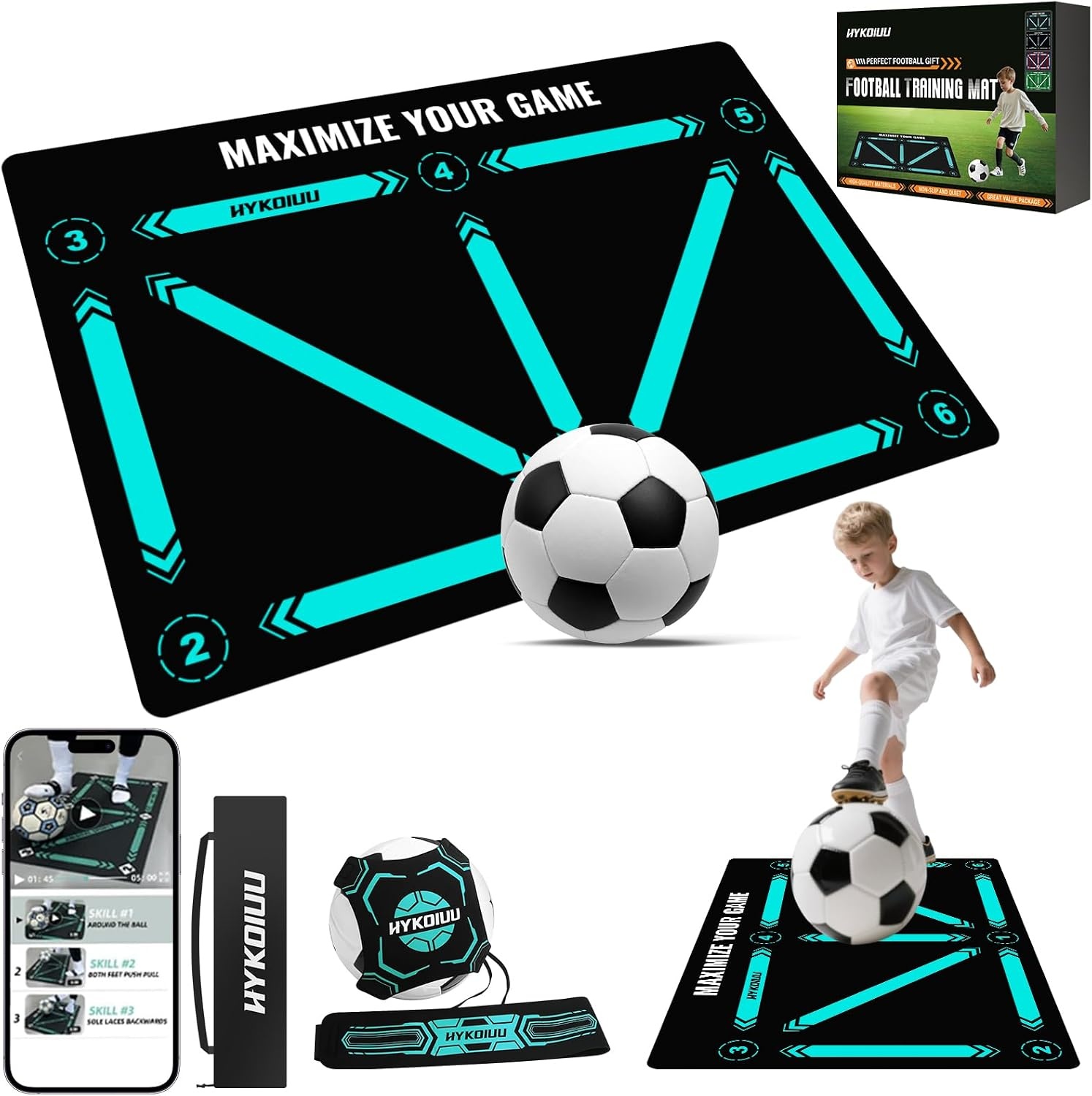 Fußball Trainingsmatte 90x60cm mit Kick-Trainer - jetzt bis zu 61% sparen