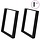 Tischbeine U-Form Stahl Schwarz 70x73 cm - Set - bis zu 33,1% günstiger