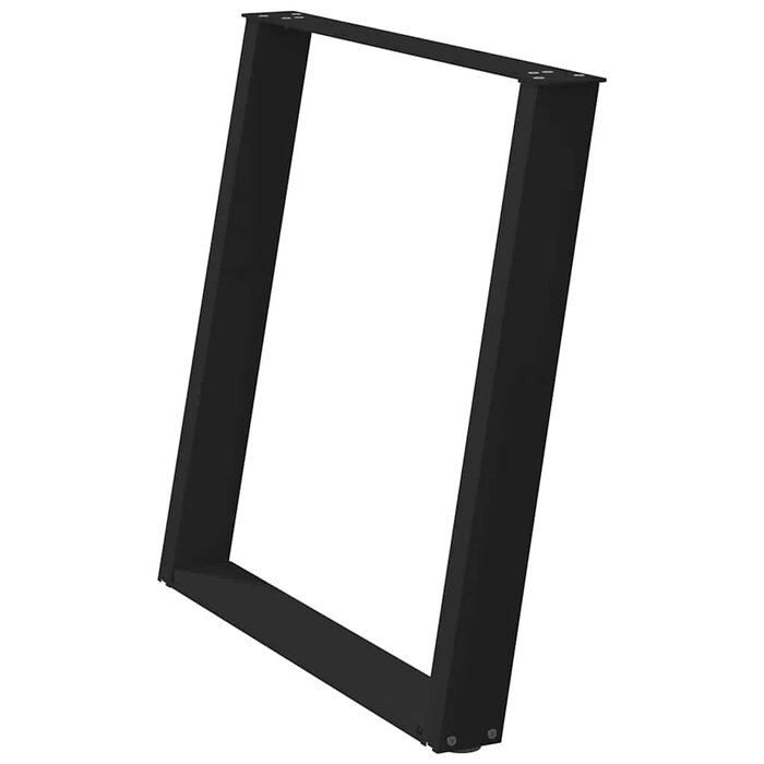 Tischbeine U-Form Stahl Schwarz 70x73 cm - Set - bis zu 33,1% günstiger