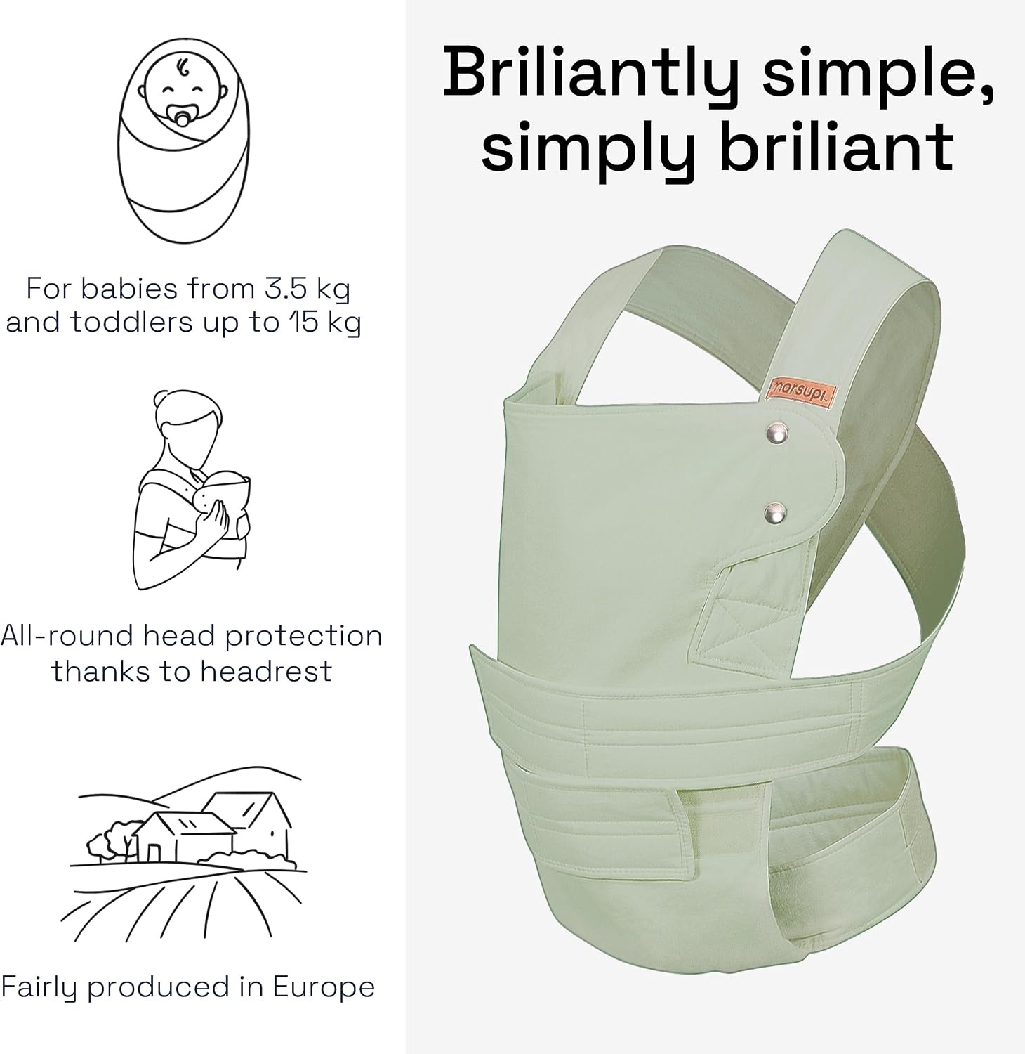 Ergonomische Babytrage - Bio-Baumwolle - bis zu 33,3% Rabatt im Outlet