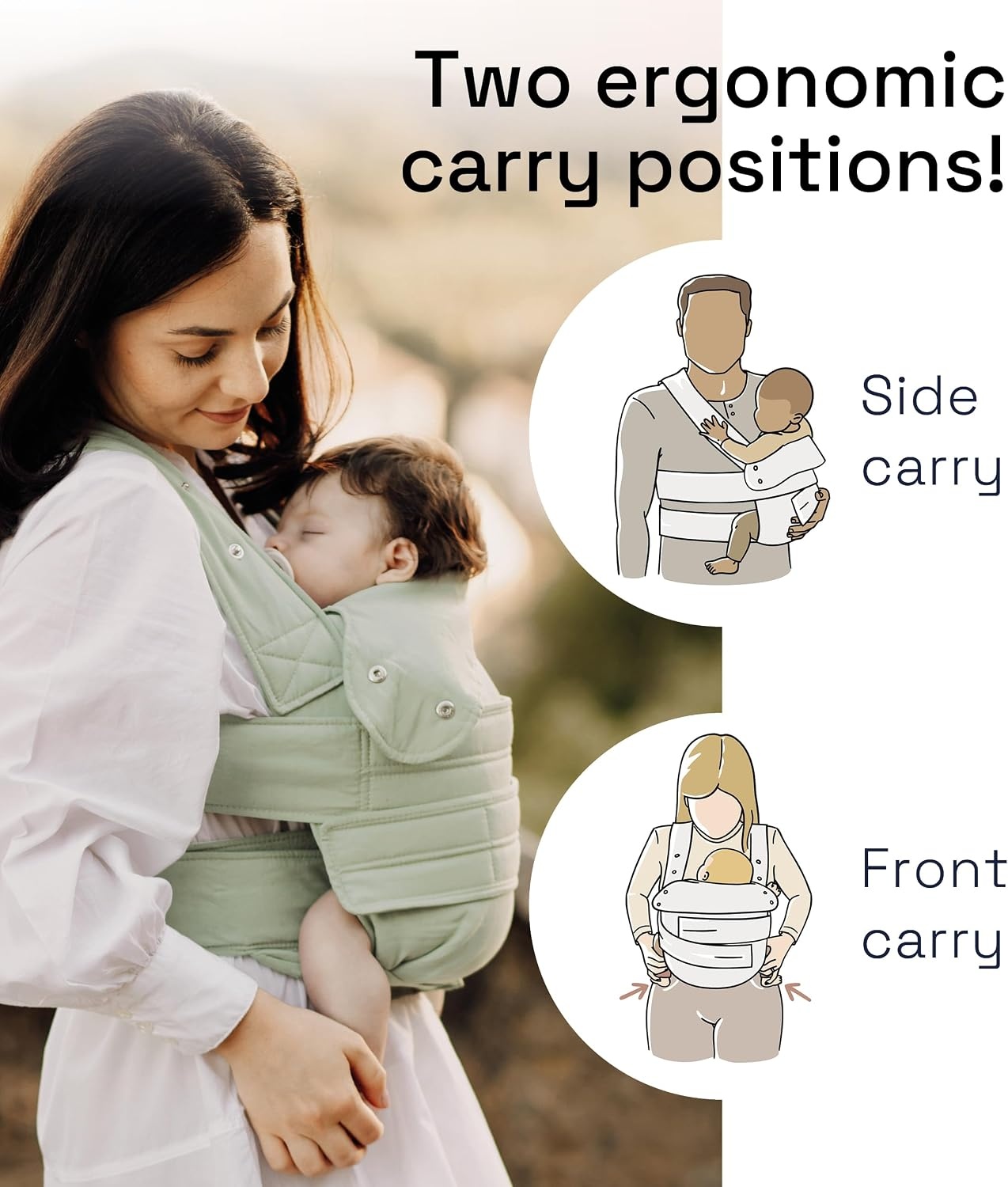Ergonomische Babytrage - Bio-Baumwolle - bis zu 33,3% Rabatt im Outlet