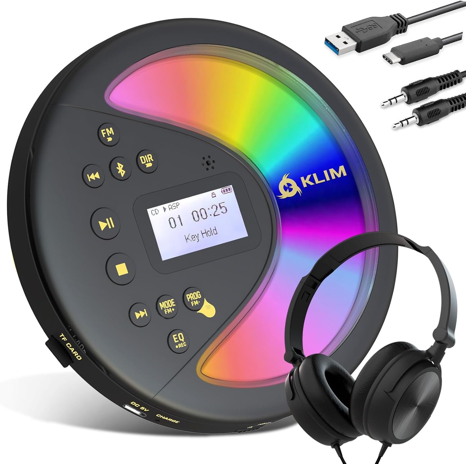 Tragbarer CD-Player mit Bluetooth & FM-Transmitter - bis zu 27,9% Rabatt