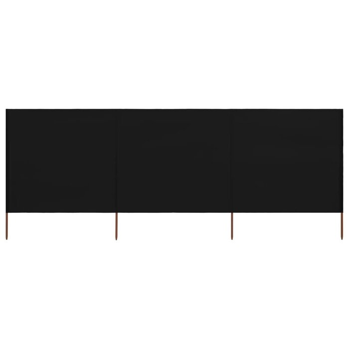 3-tlg. Windschutz 400x160 cm, Schwarz - Jetzt bis zu 32,5% Rabatt sichern!