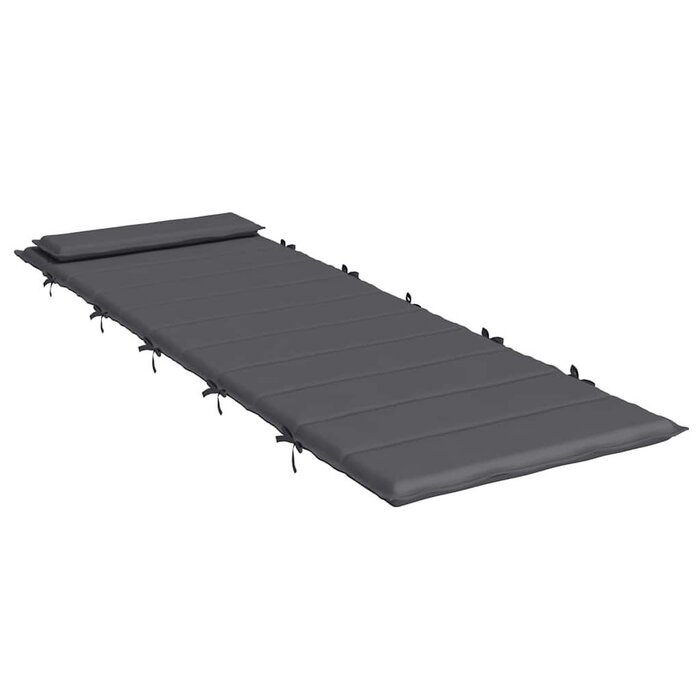 Sonnenliegenauflage 180x60x3 cm, Anthrazit - Outlet bis zu 32,4 % reduziert