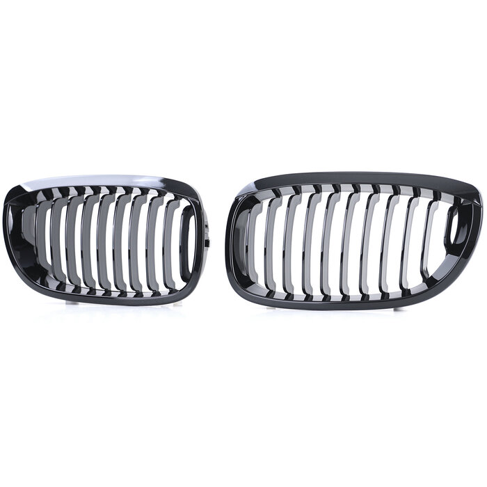 Sportkühlergrill für BMW 3er E46 Facelift - Glanzschwarz - bis zu 12,6% Rabatt